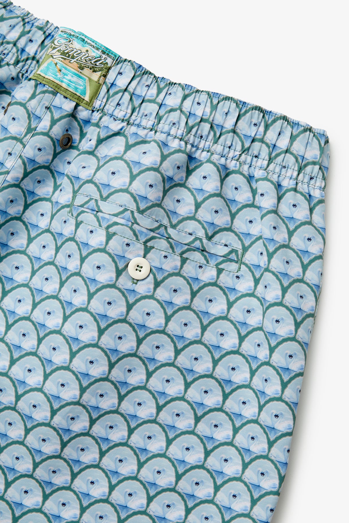 KHAKI SWANS SWIM TRUNKS