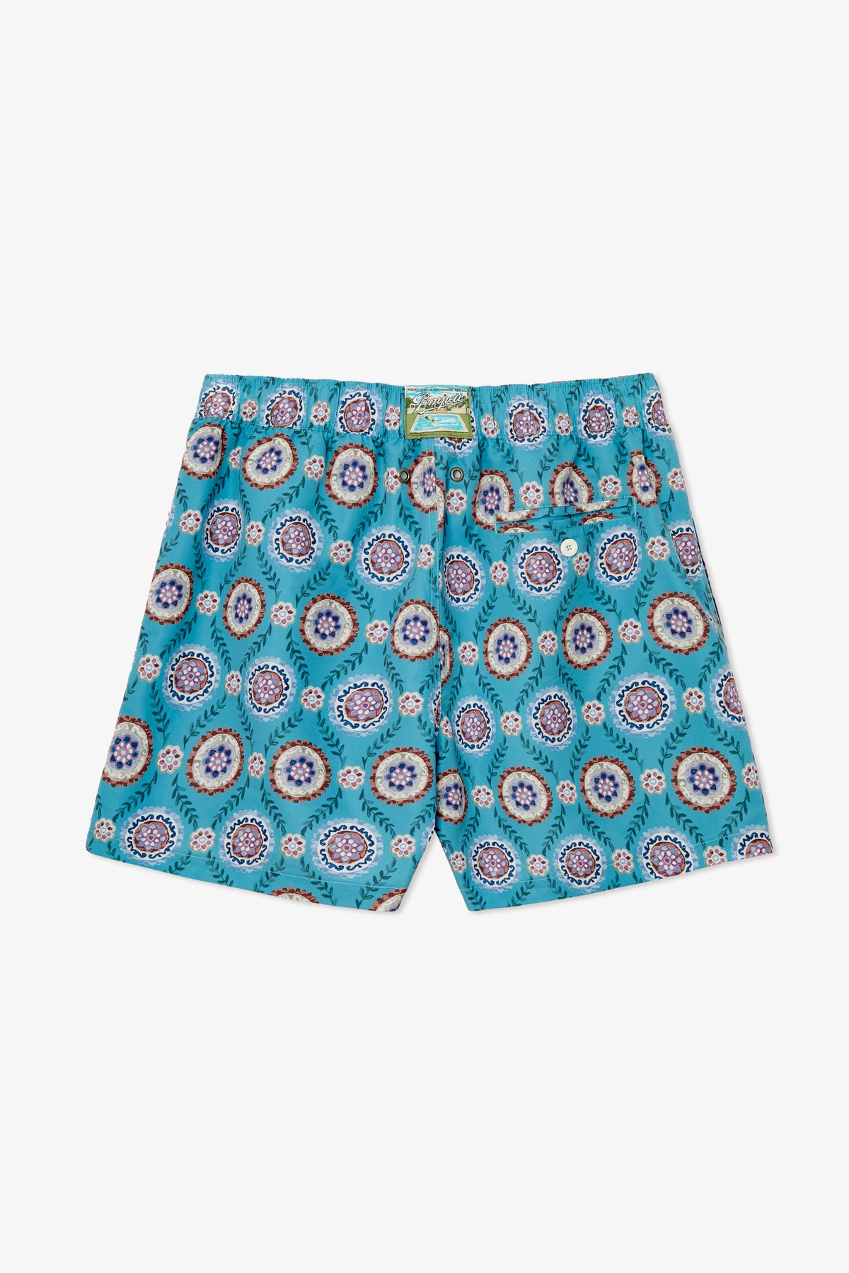 TURQUOISE TILE SWIM TRUNKS
