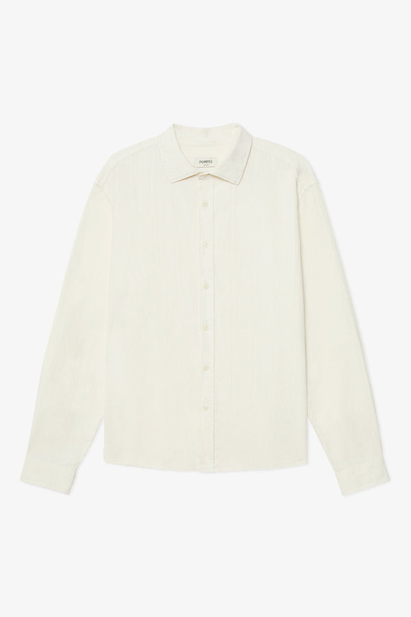 CREAM STRUCTURED RELAXED SHIRT