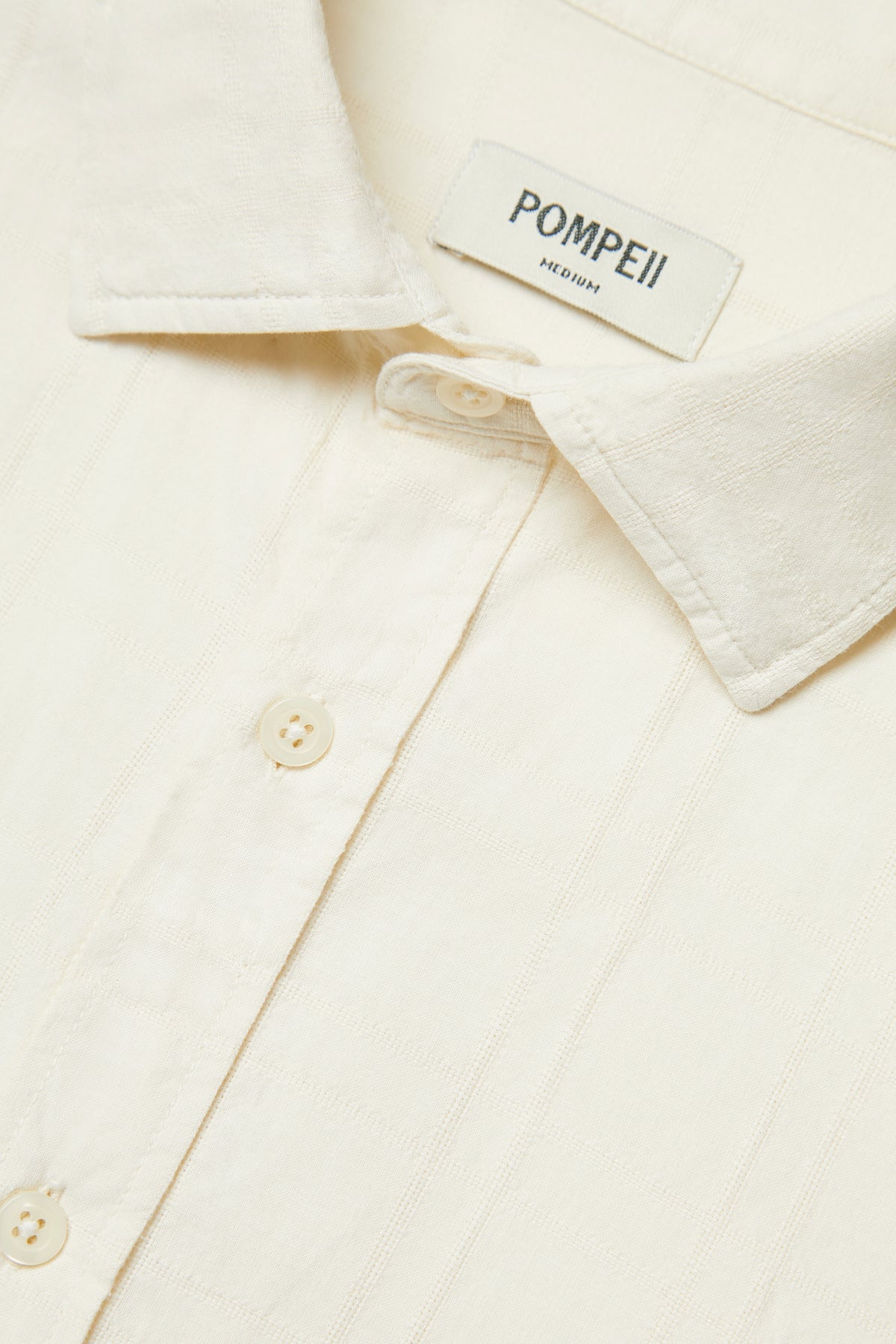 CREAM STRUCTURED RELAXED SHIRT