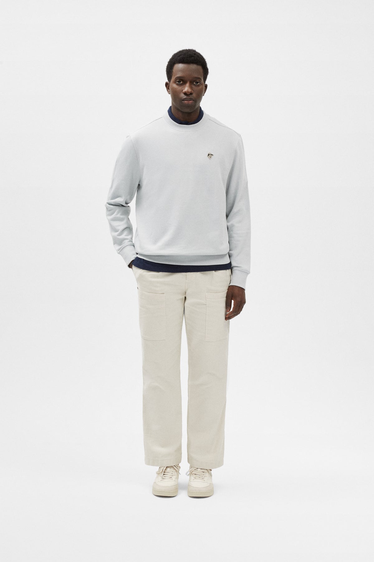 DUSTY BLUE EMILIO CREW NECK SWEAT