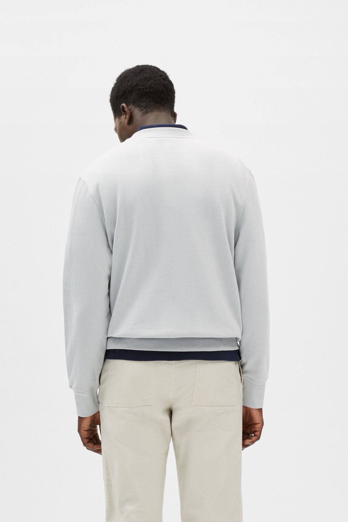 DUSTY BLUE EMILIO CREW NECK SWEAT