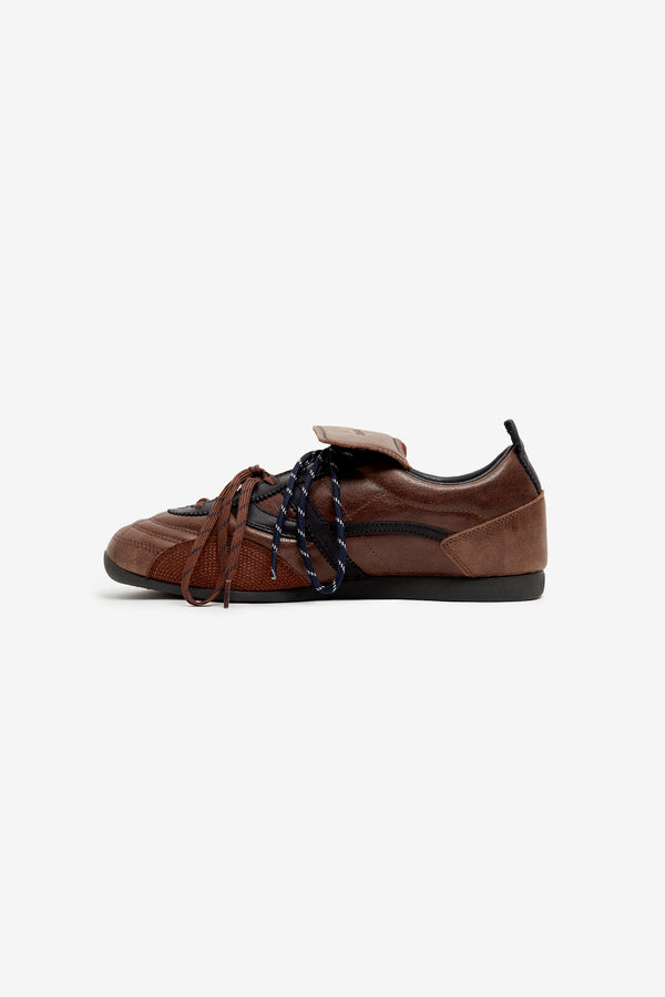 GEMINI SALA LEATHER BROWN NAVY