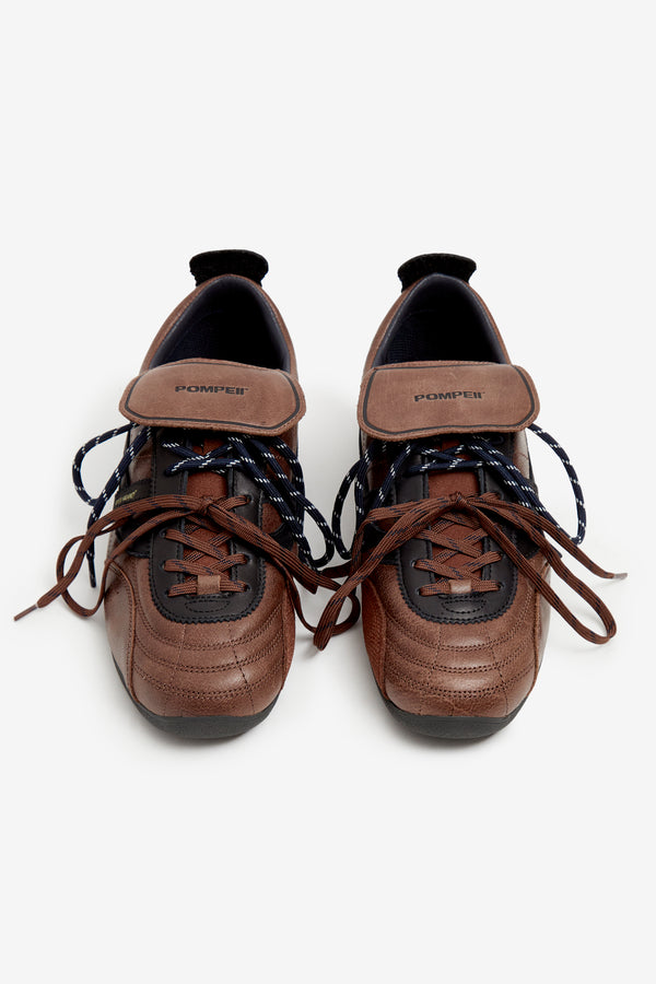 GEMINI SALA LEATHER BROWN NAVY