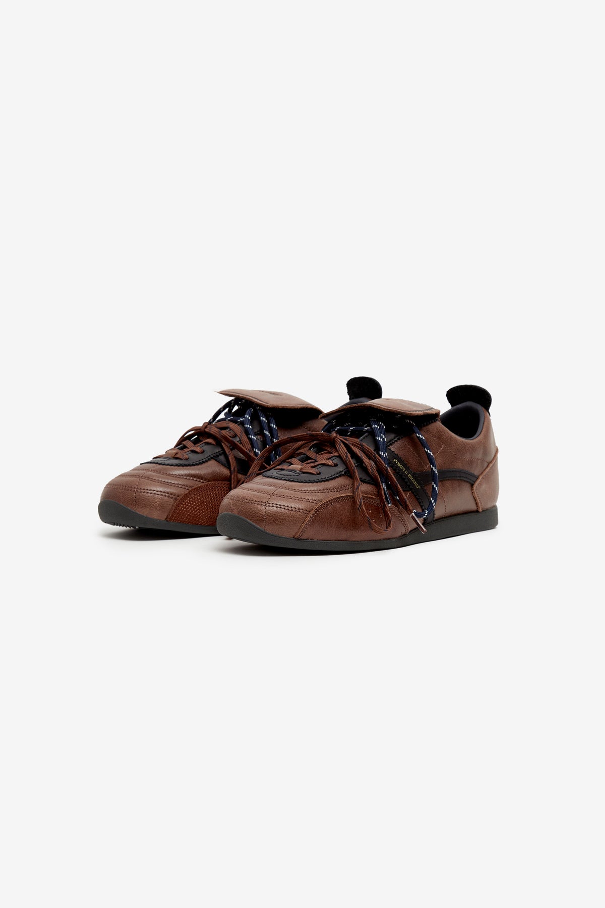 GEMINI SALA LEATHER BROWN NAVY