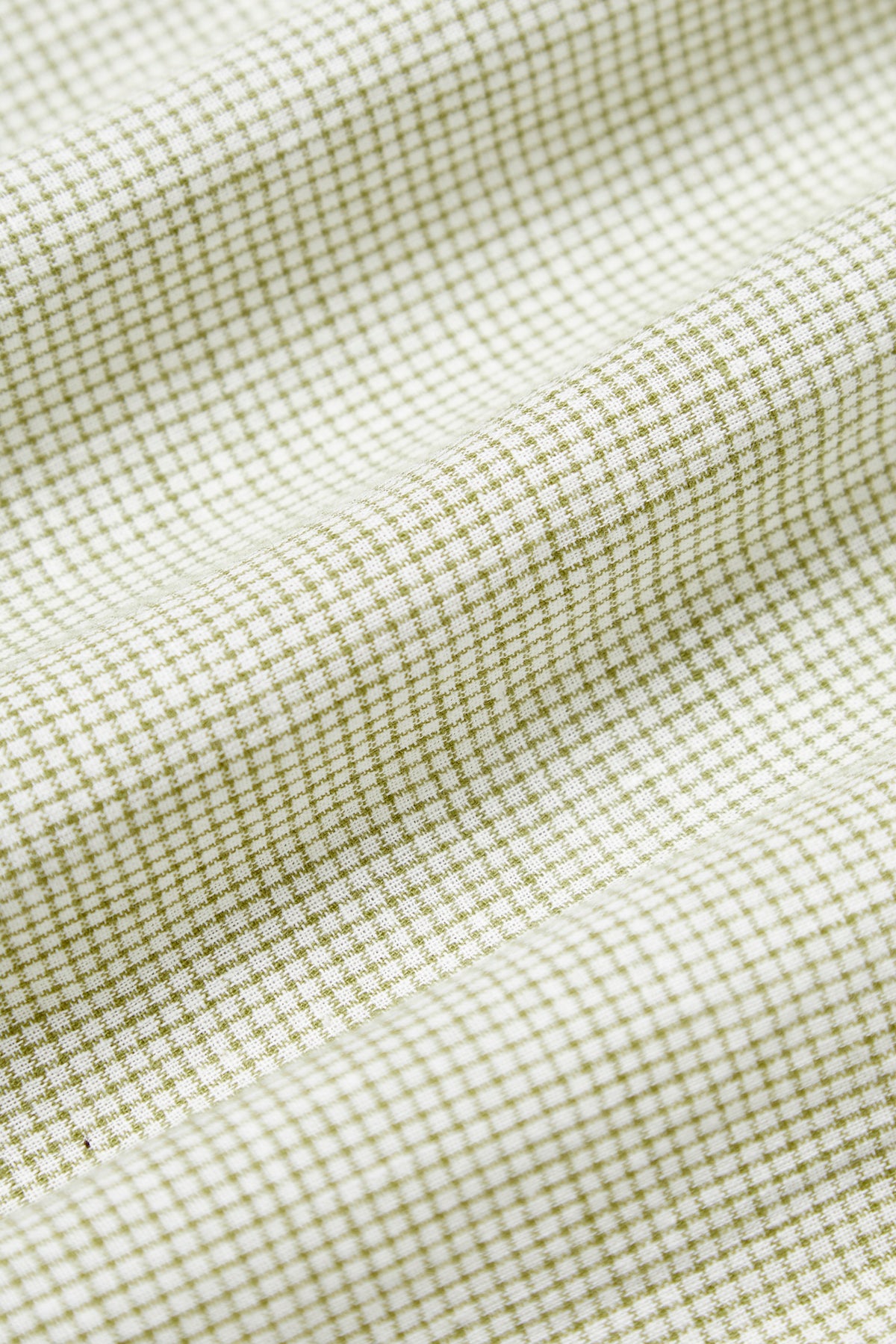 KHAKI MICRO CHECK LINEN BOXY SHIRT