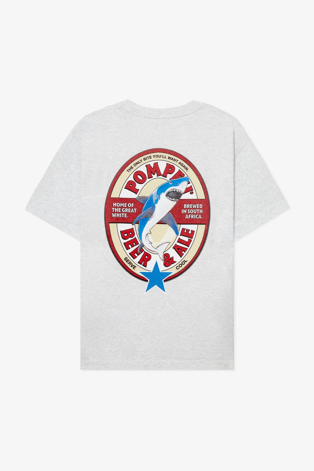 LIGHT GREY MELANGE POMPEII BEER TEE
