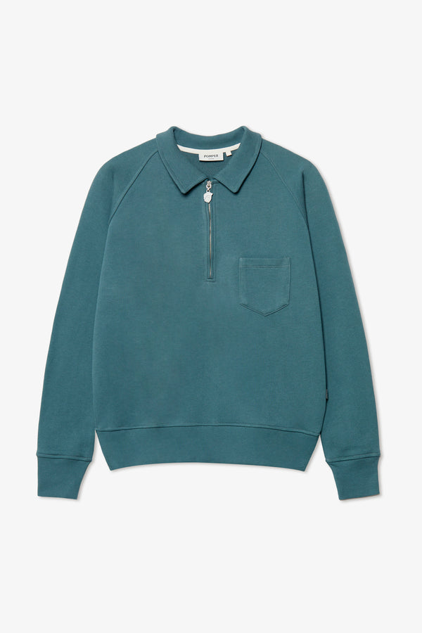 LIGHT PETROL POCKET ZIPPER