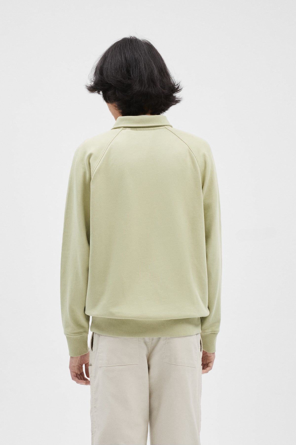 PISTACHIO ZIPPER SWEATSHIRT