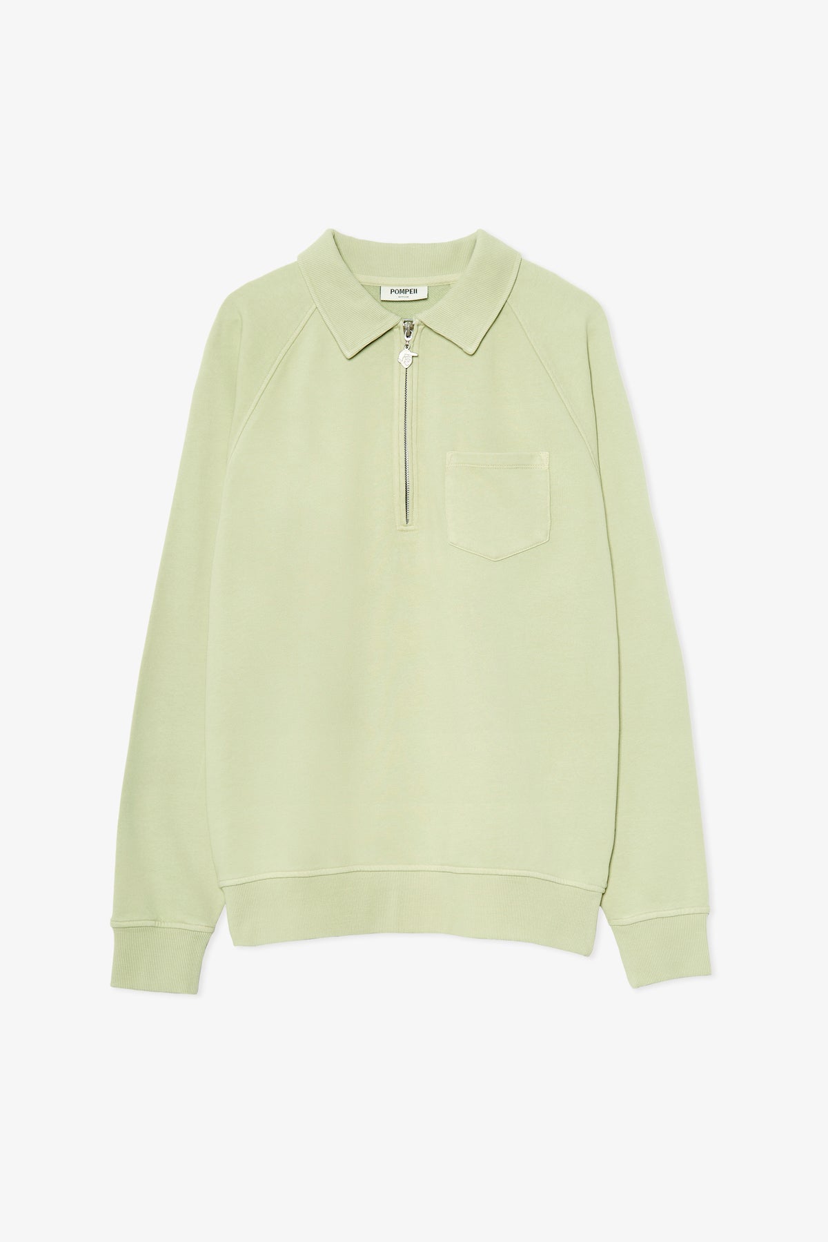PISTACHIO ZIPPER SWEATSHIRT