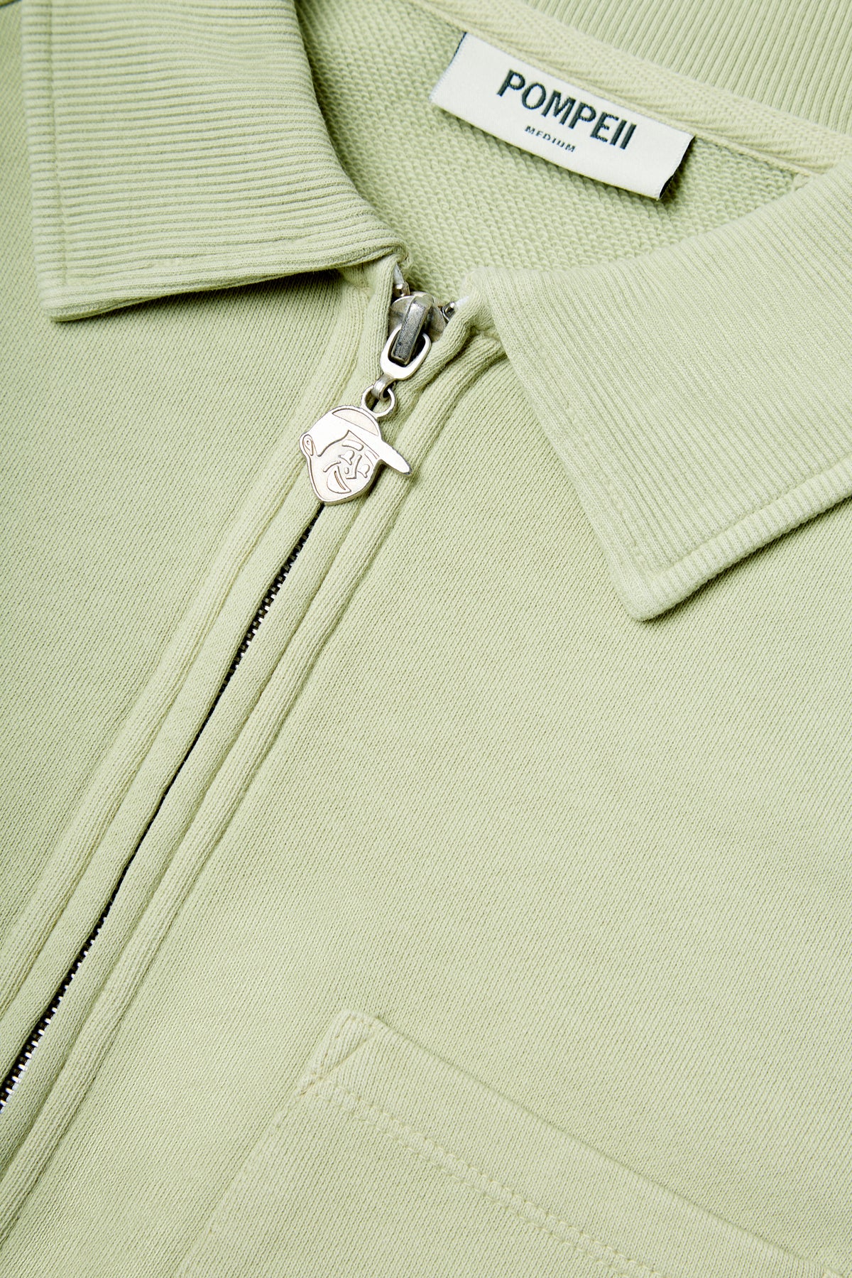 PISTACHIO ZIPPER SWEATSHIRT