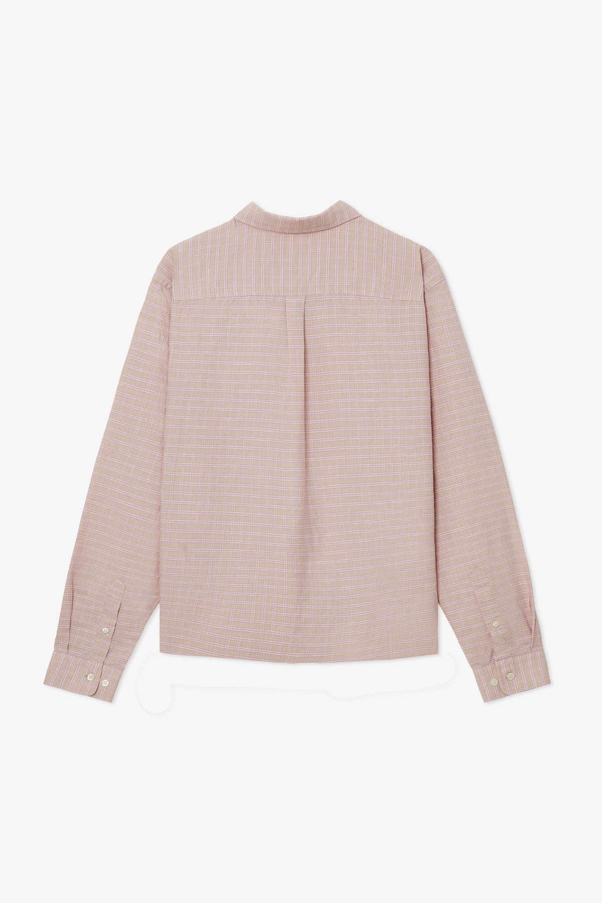 PINK MICRO CHECK RELAXED SHIRT