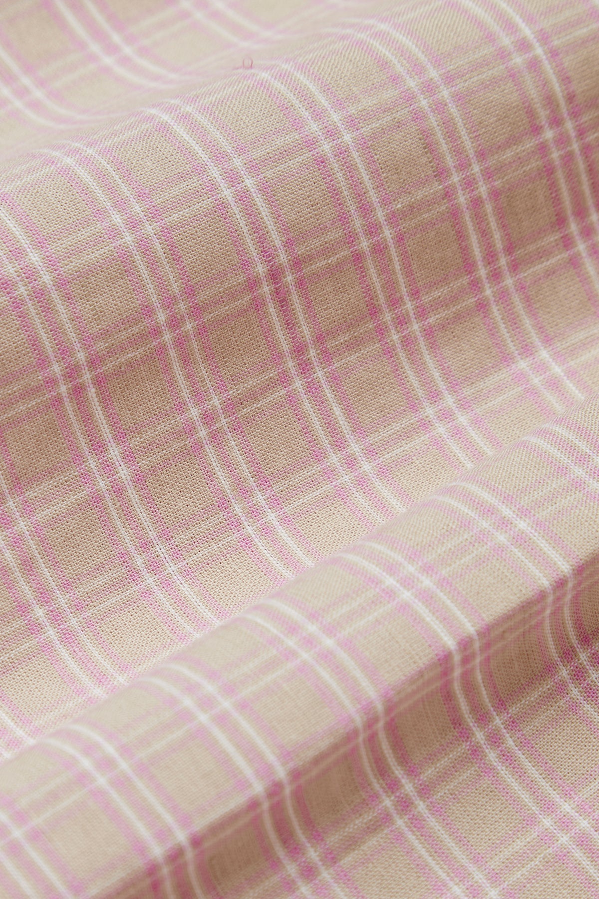 PINK MICRO CHECK RELAXED SHIRT