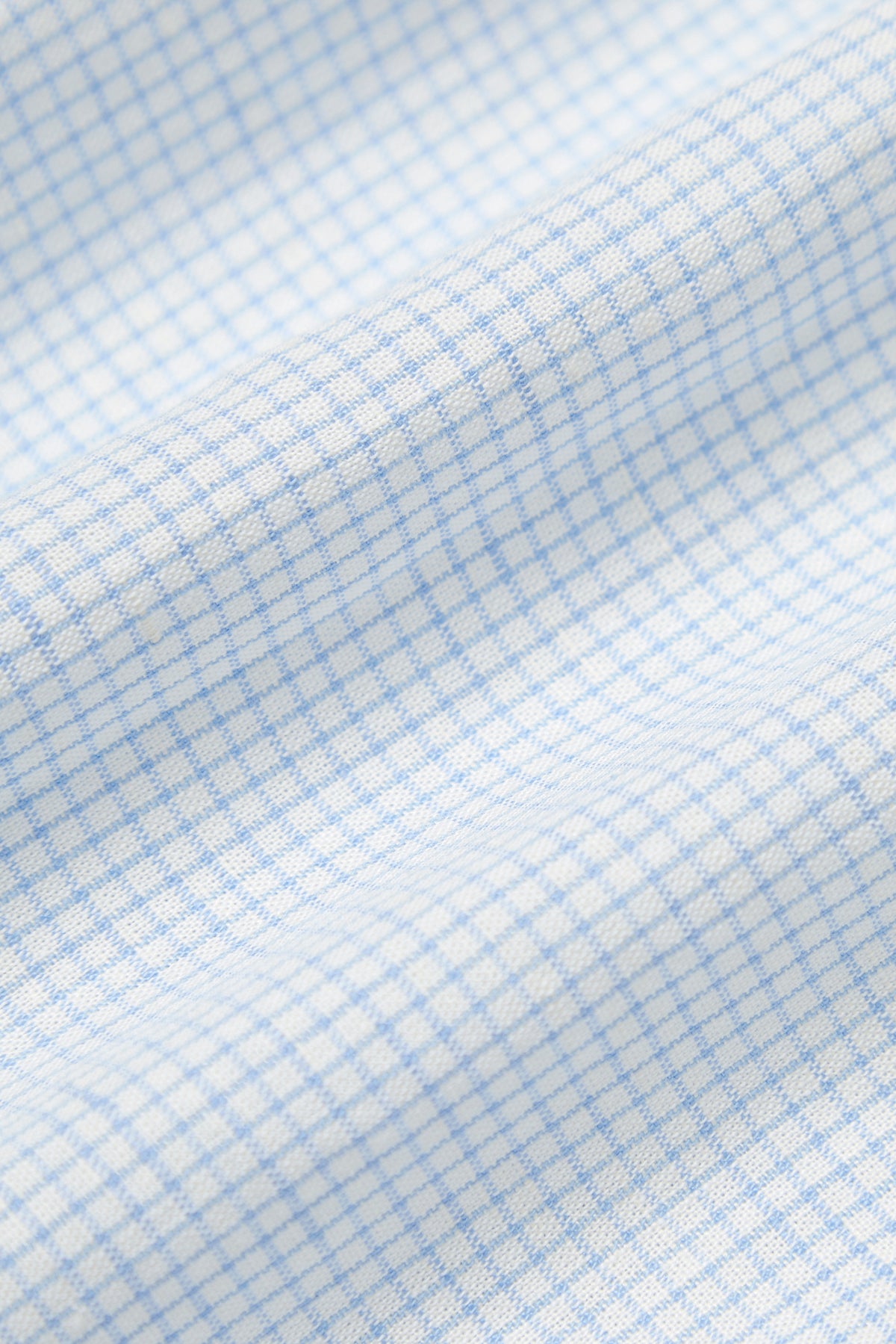 SKY BLUE MICRO CHECK LINEN BOXY SHIRT
