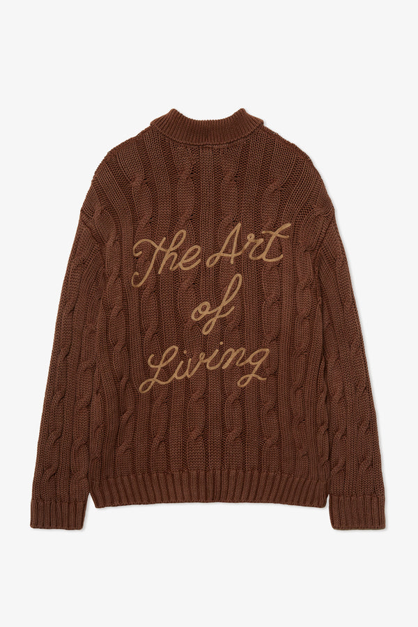 THE ART OF LIVING BROWN KNIT
