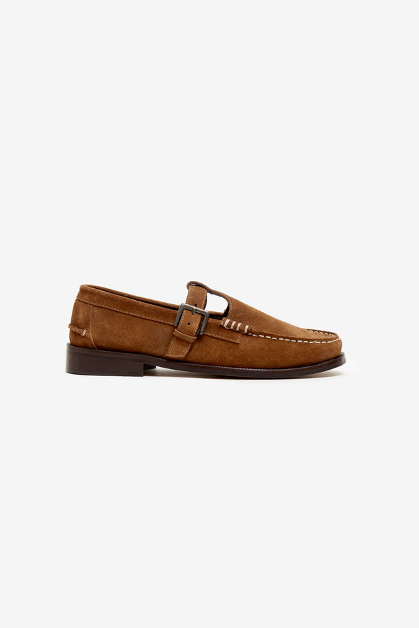 VEGA T BAR  SUEDE CHESTNUT