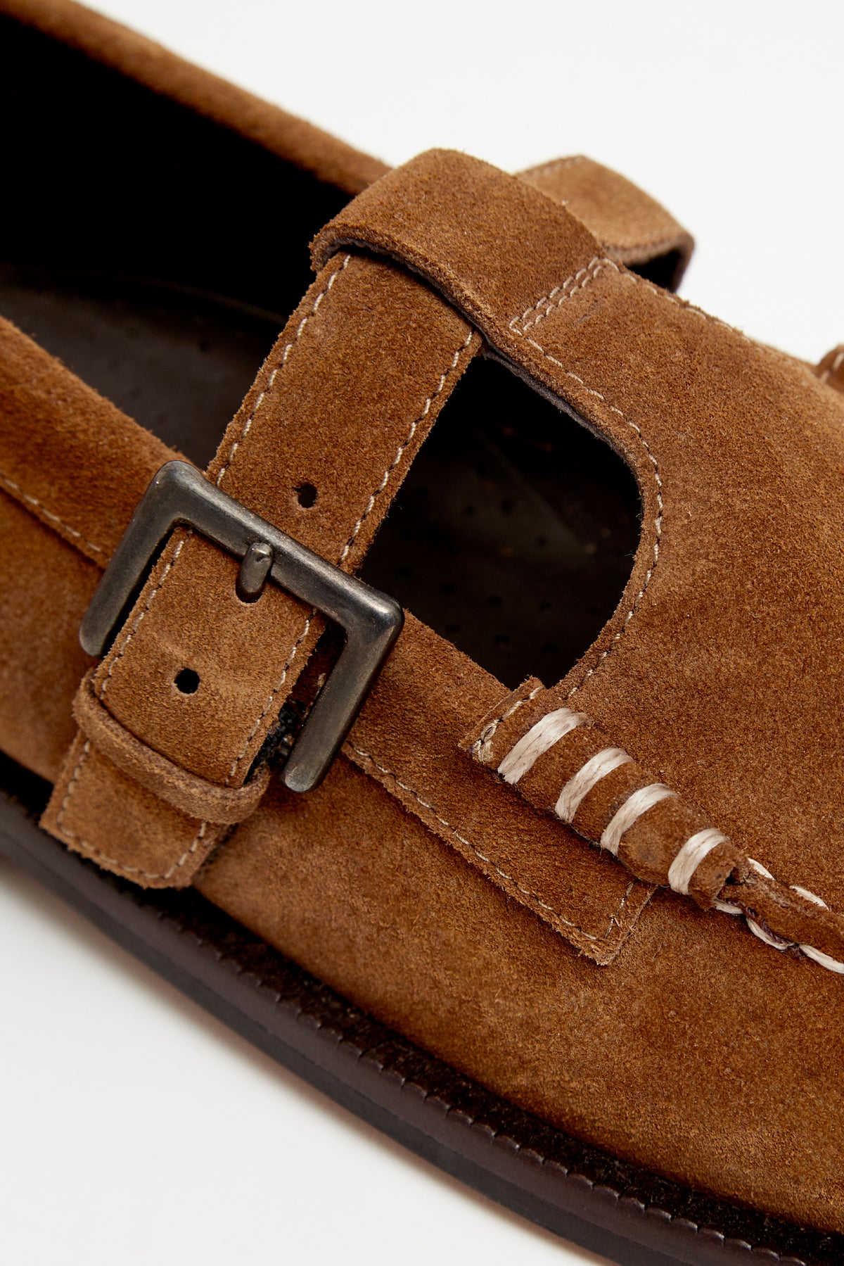 VEGA T BAR  SUEDE CHESTNUT